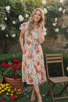 Sunny and Bright Floral Midi Dress - Charming Charlie