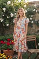 Sunny and Bright Floral Midi Dress - Charming Charlie