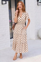 Spotted Something Sweet: Polka Dot Midi Dress - Charming Charlie