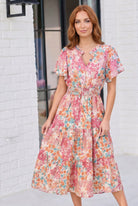 Paint and Sip Floral Tiered Midi Dress - Charming Charlie