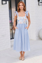 Wildflower Wishes Striped Midi Dress - Charming Charlie