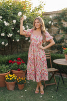 Bouquet of Tulips Pocketed Midi Dress - Charming Charlie