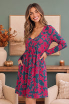 Blooming Beauty Long Sleeve Floral Dress - Charming Charlie