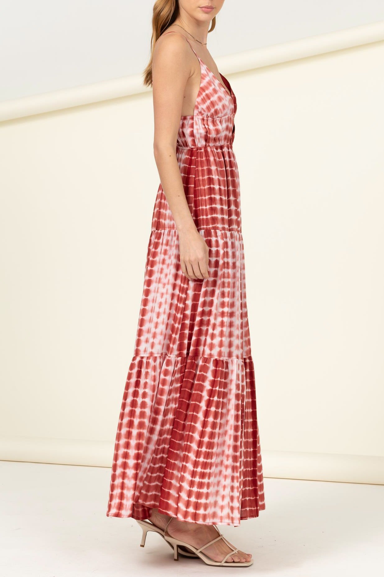 Sleeveless Tye Dye Maxi Dress