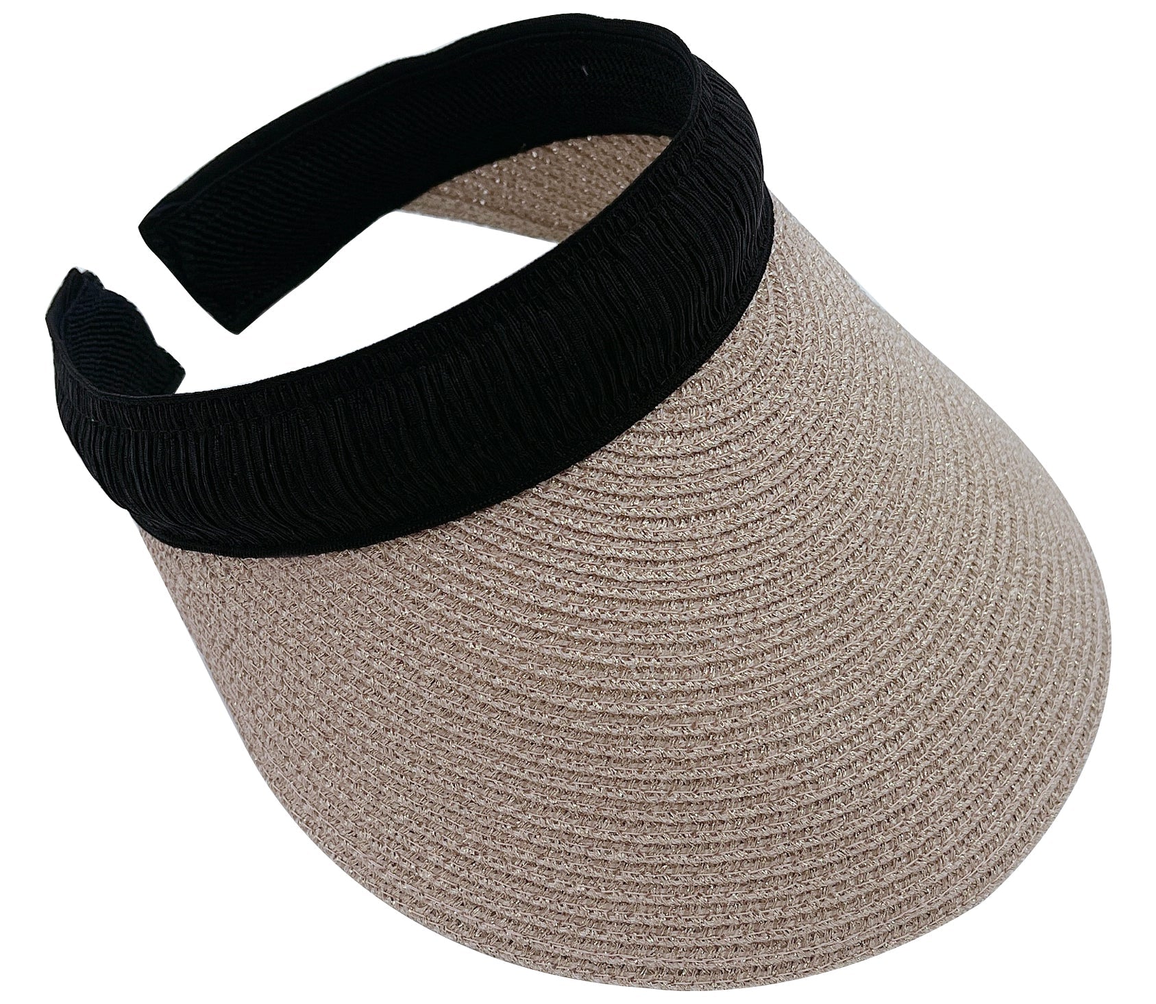 Metallic Straw Sun Visor - Charming Charlie