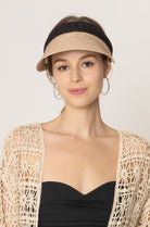 Metallic Straw Sun Visor - Charming Charlie