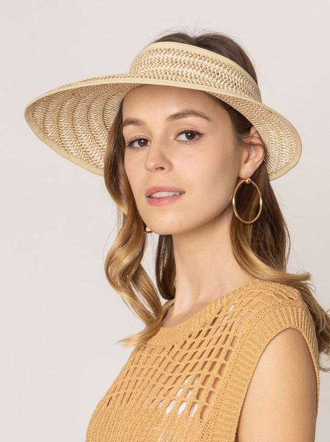Two Tone Sun Visor - Charming Charlie