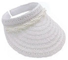 Straw Sun Visor With Pearl - Charming Charlie