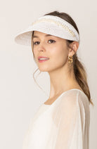 Straw Sun Visor With Pearl - Charming Charlie