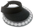 Straw Sun Visor with Lace - Charming Charlie