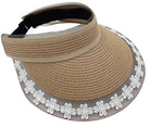 Straw Sun Visor with Lace - Charming Charlie