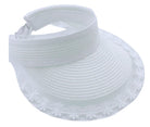 Straw Sun Visor with Lace - Charming Charlie