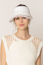 Straw Sun Visor with Lace - Charming Charlie