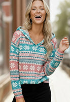 Frosted Cheer Deep V Hoodie - Charming Charlie