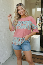 Garden Party Floral Colorblock Top - Charming Charlie