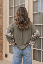Cozy Camo Color Block Pullover - Charming Charlie