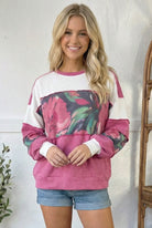Rosy Garden Getaway Color Block Top - Charming Charlie