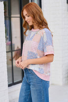 Sweet Patchwork Dreams Short Sleeve Top - Charming Charlie