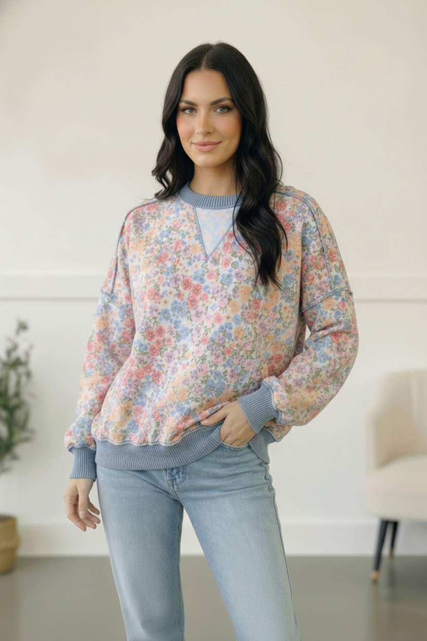 Meadow Breeze Floral Pullover - Charming Charlie