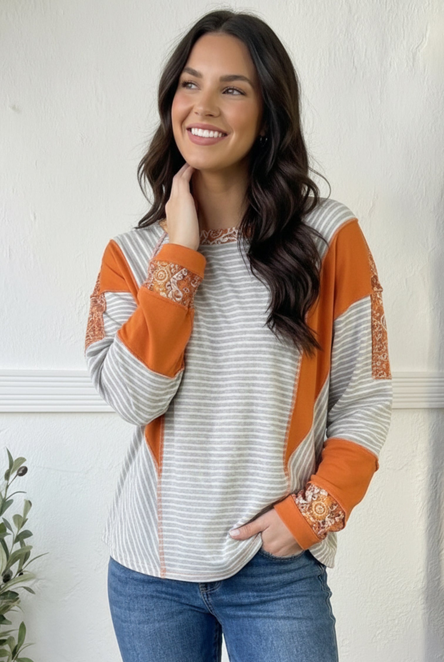 Boho Patchwork Daydream Raglan - Charming Charlie