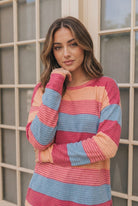 Sunny Stripes Long Sleeve Knit Top - Charming Charlie