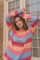Sunny Stripes Long Sleeve Knit Top - Charming Charlie