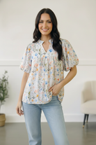 Painted Blossoms Daydream Top - Charming Charlie
