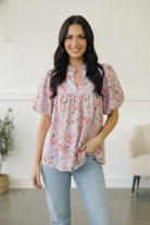 Painted Blossoms Posey Top - Charming Charlie