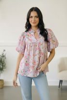Painted Blossoms Posey Top - Charming Charlie