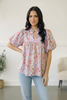 Painted Blossoms Posey Top - Charming Charlie