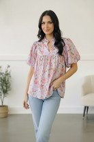 Painted Blossoms Posey Top - Charming Charlie