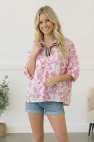Pink Lemonade Floral Top - Charming Charlie