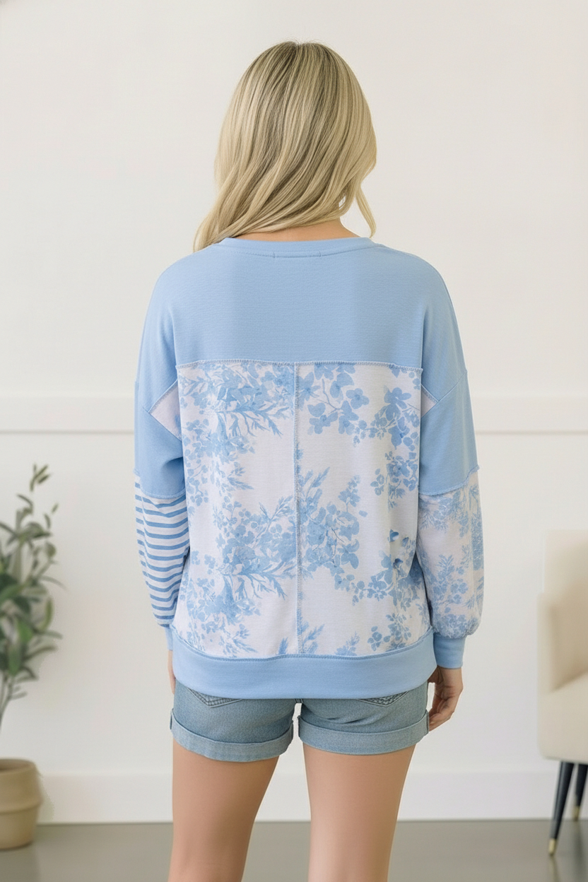 Coastal Calm Colorblock Top - Charming Charlie