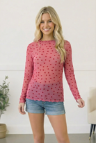 All Heart Mesh Top - Charming Charlie
