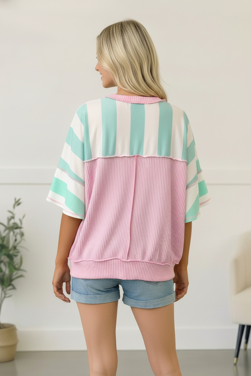 Mint Sugar Rush Colorblock Tee - Charming Charlie