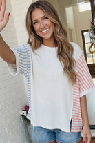 Stripe It Up Waffle Knit Top - Charming Charlie