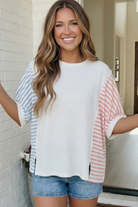 Stripe It Up Waffle Knit Top - Charming Charlie