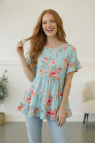 In the Mint Meadows Tiered Babydoll Top - Charming Charlie
