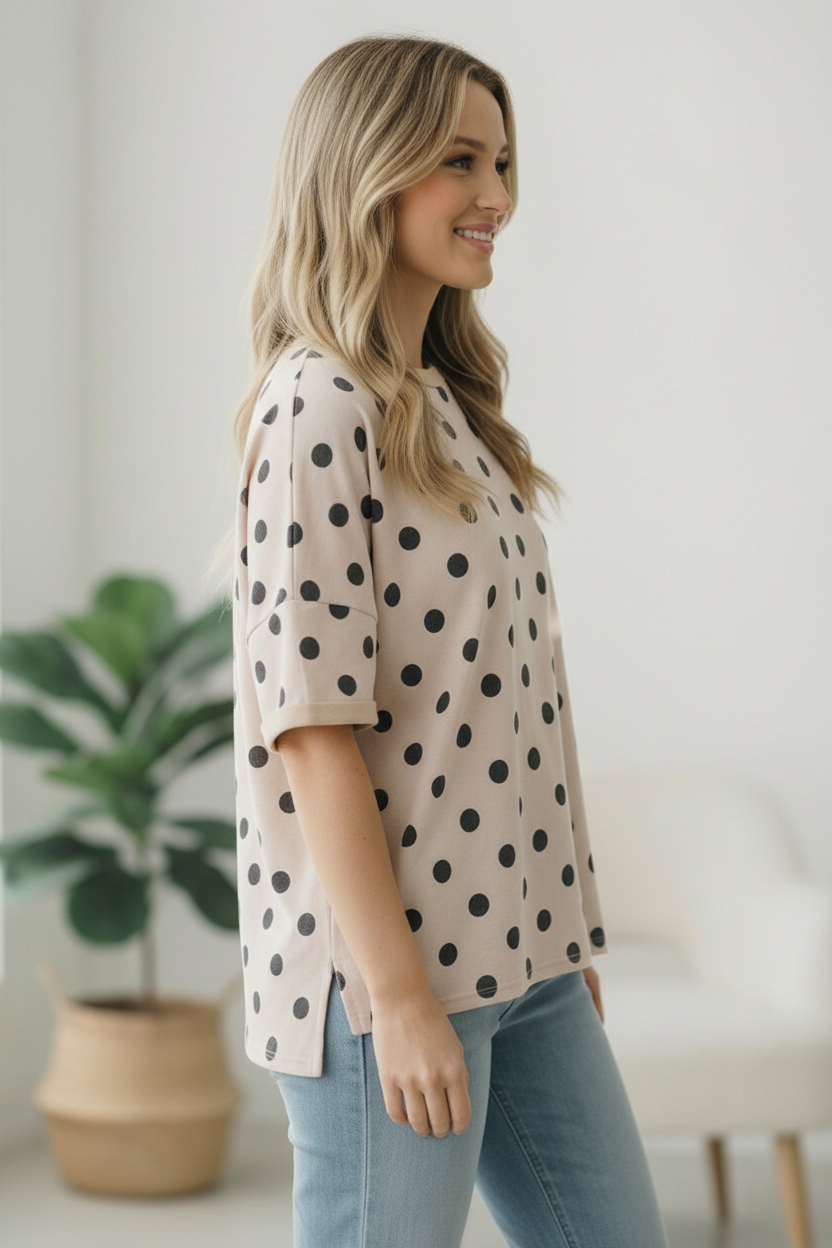 Play Date in Paris Polka Dot Tee - Charming Charlie