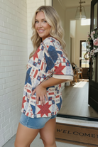 Stars and Patches Quilted Print Top - Charming Charlie