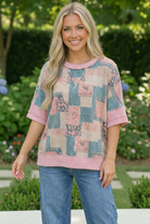 Patchwork Dreams Short Sleeve Top - Charming Charlie