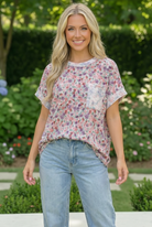Garden Crush Floral Pocket Tee - Charming Charlie