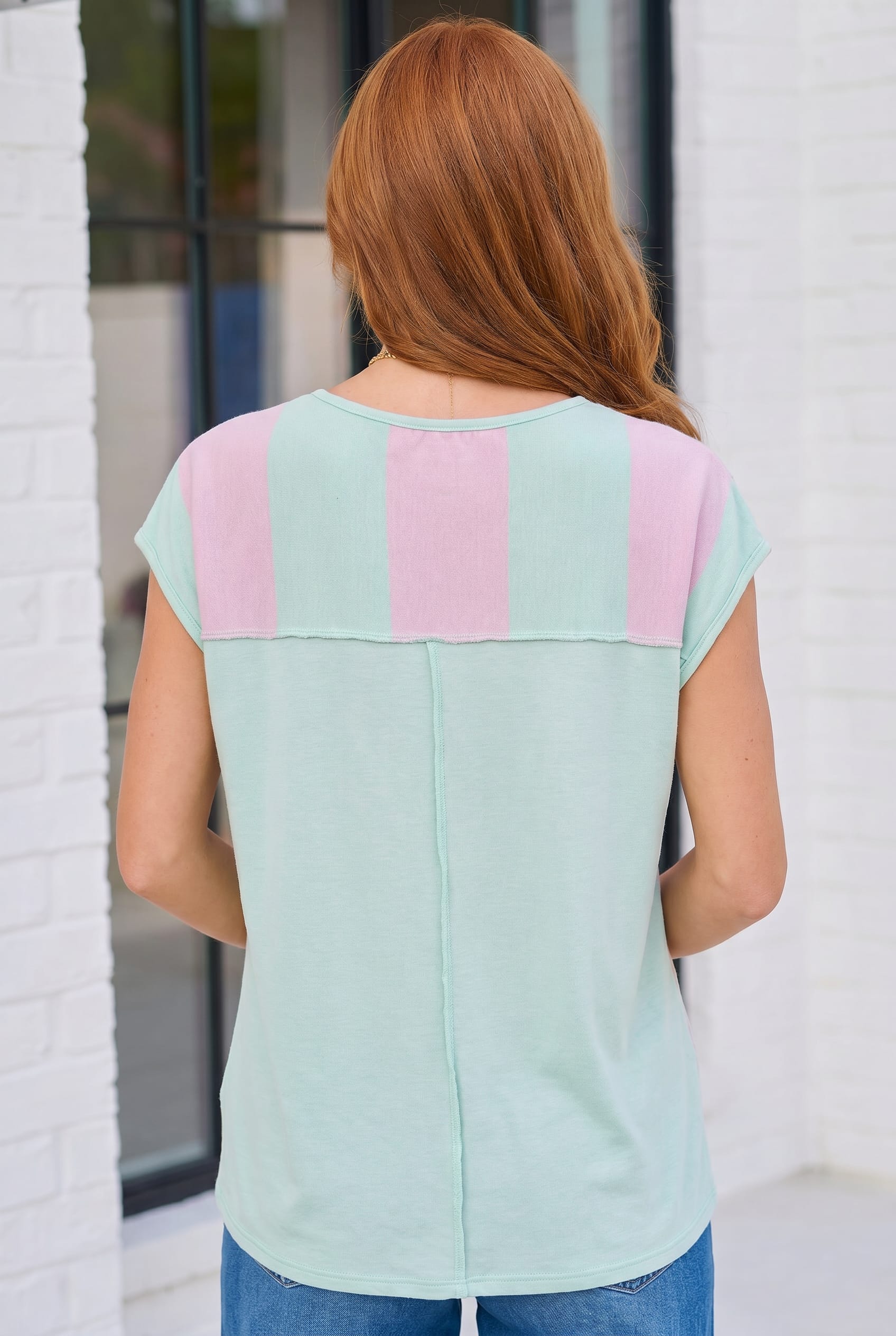 Bubblegum Stripe Relaxed Top - Charming Charlie