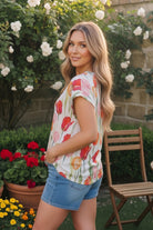 Tulip Garden Floral Print Top - Charming Charlie