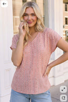 Coral Bloom Floral Stripe V-Neck Top - Charming Charlie
