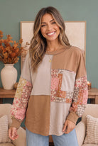 Neapolitan Patchwork Floral Colorblock Pullover - Charming Charlie