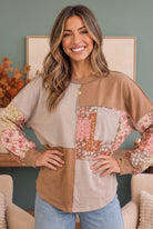 Neapolitan Patchwork Floral Colorblock Pullover - Charming Charlie