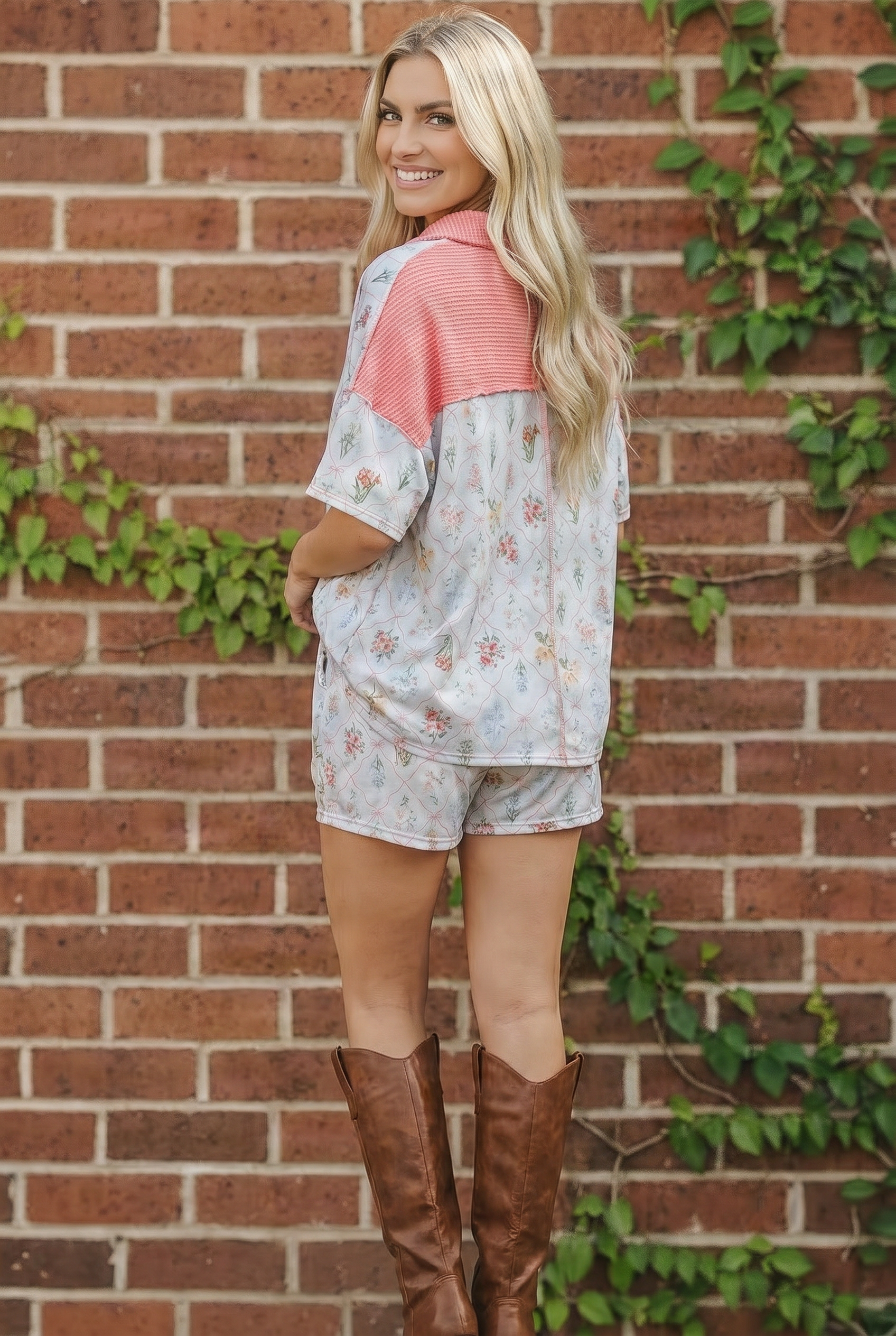 Floral Garden Matching Short Set - Charming Charlie