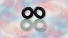 Black/Clear Spiral Hair Ties. Pack of 4 - Charming Charlie