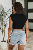 Halfway to Heaven Cropped Top in Black - Charming Charlie
